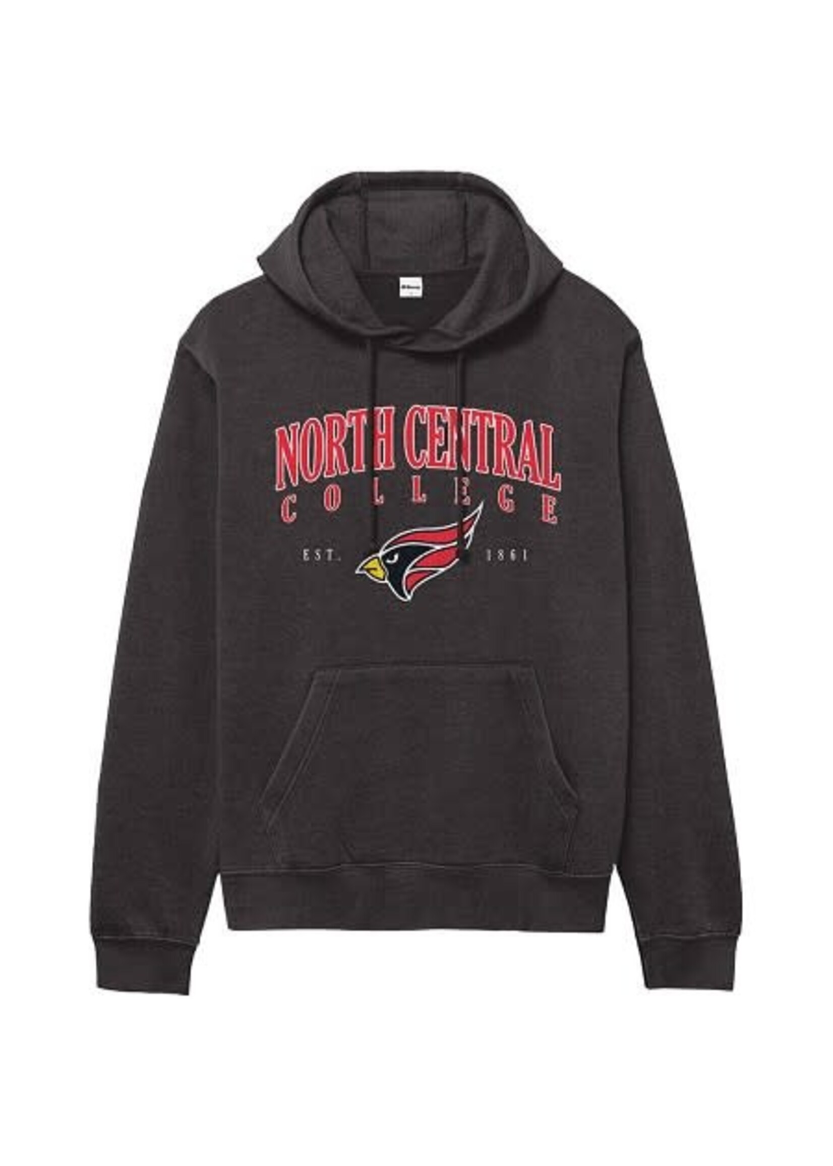 League / Legacy League Weathered Fleece Hood w/cardinal - Heather Black