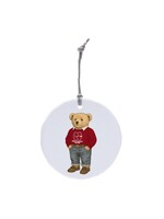 Neil Enterprises North Central College Ceramic Circle Ornament - Teddy Bear