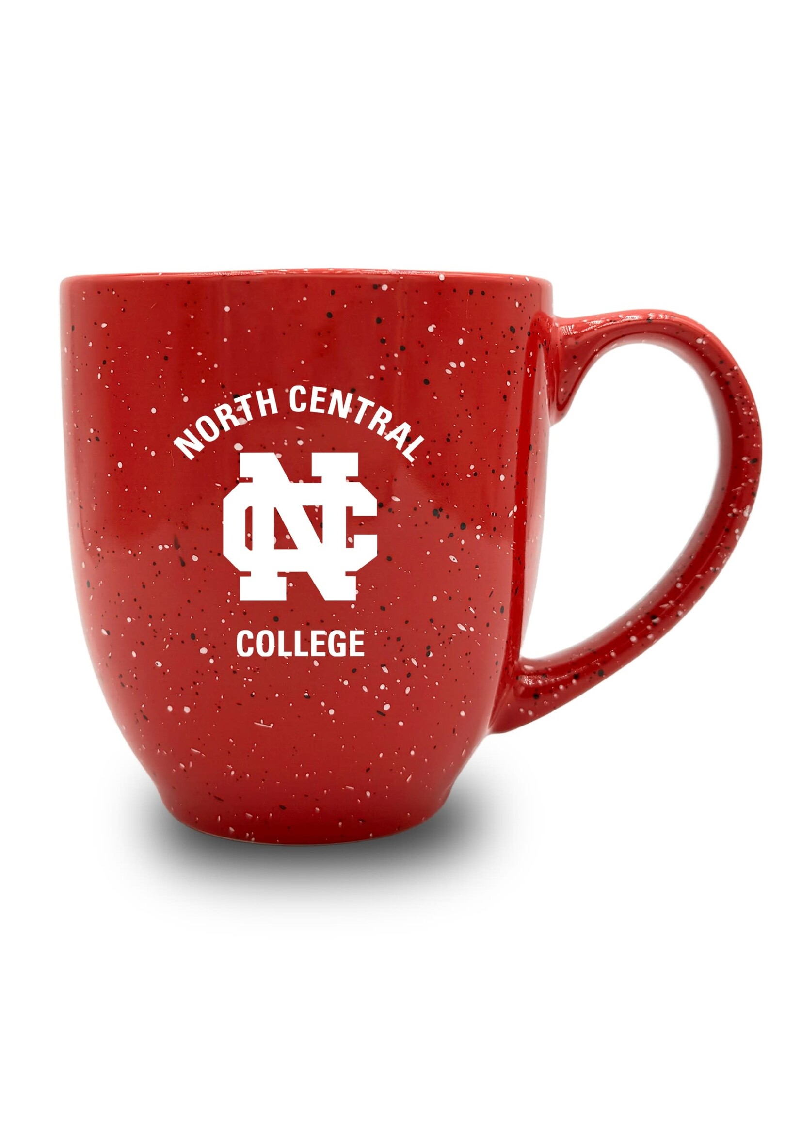 Fanatic Group North Central College Etched  16oz Speckled Red Bistro Mug
