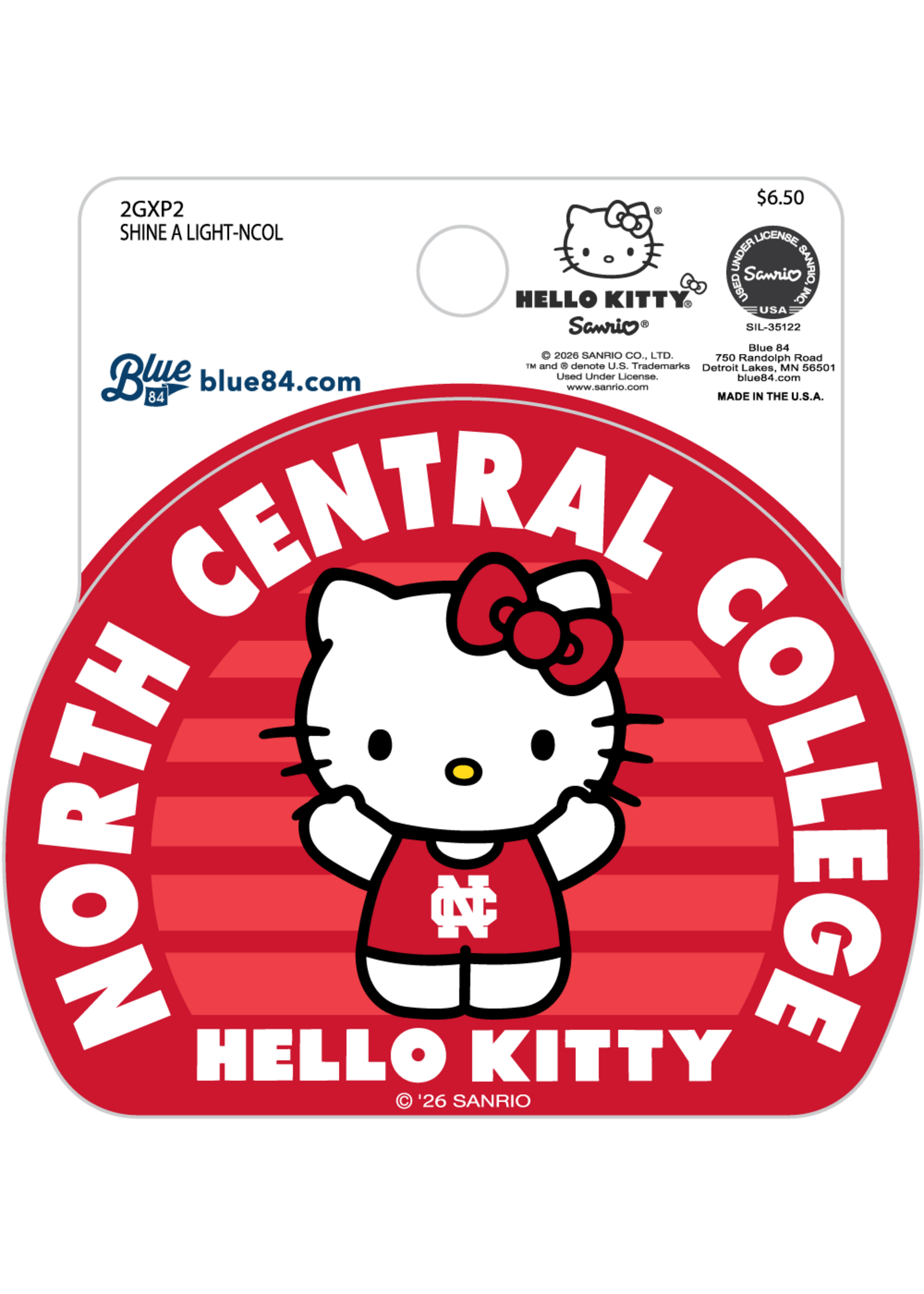 Blue 84 NCC Hello Kitty Stickers