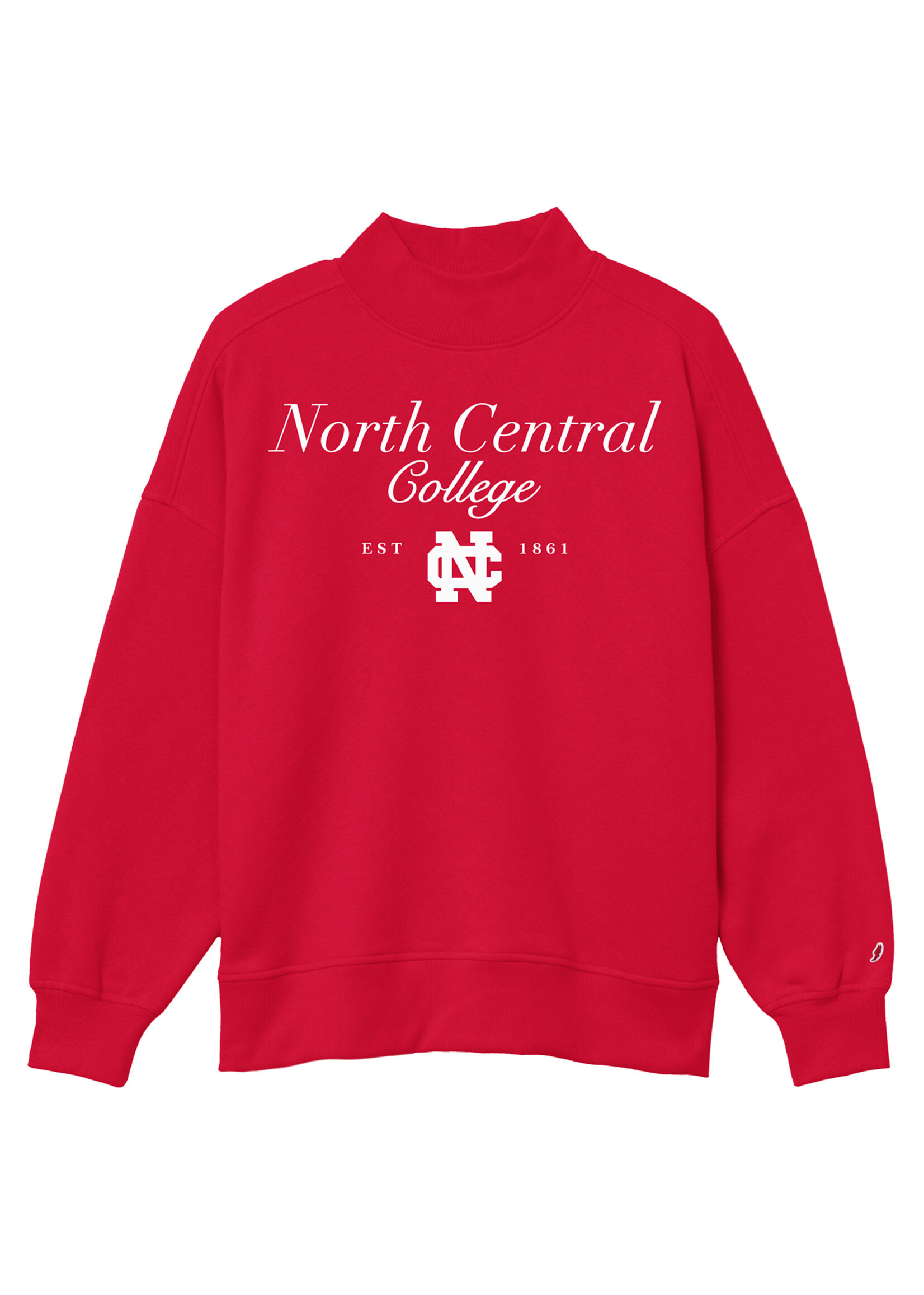 League / Legacy League Diana Mock Neck in Script - Red