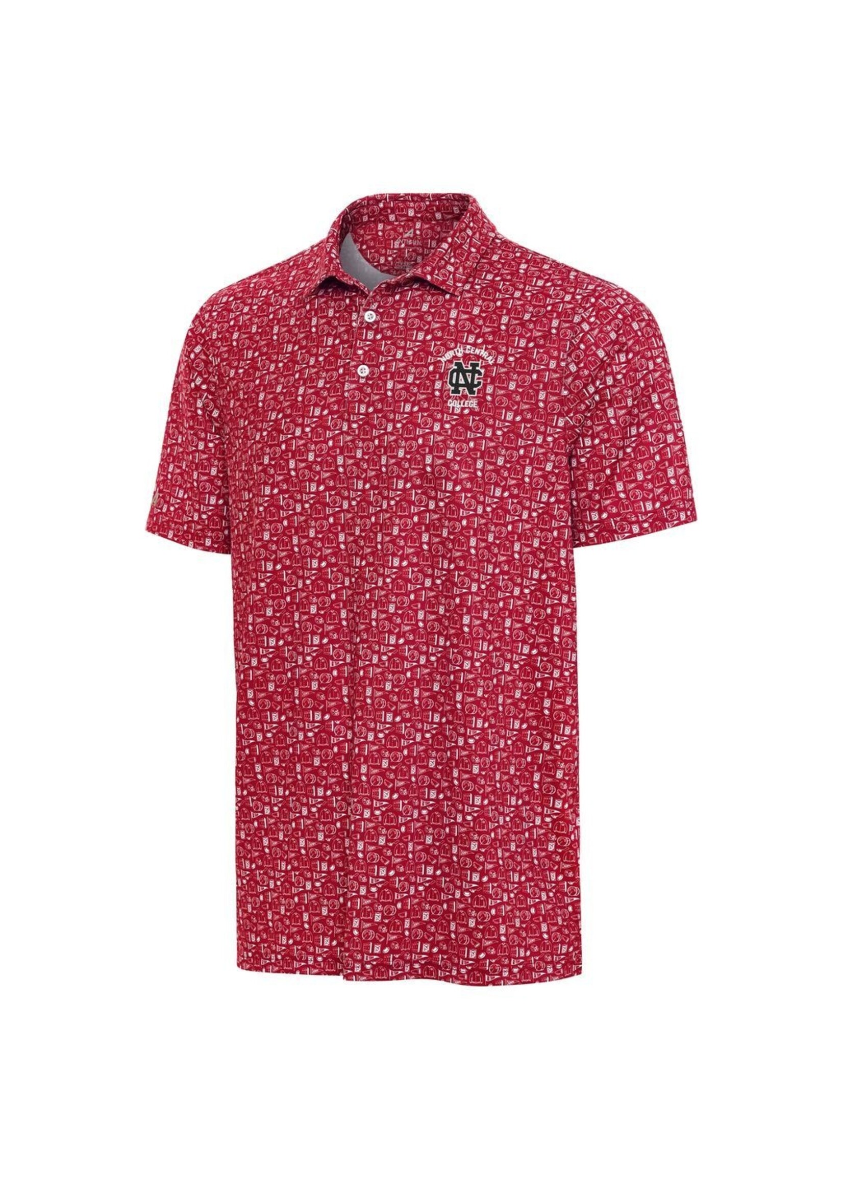 Antigua Antigua University Polo Dk Red/ White