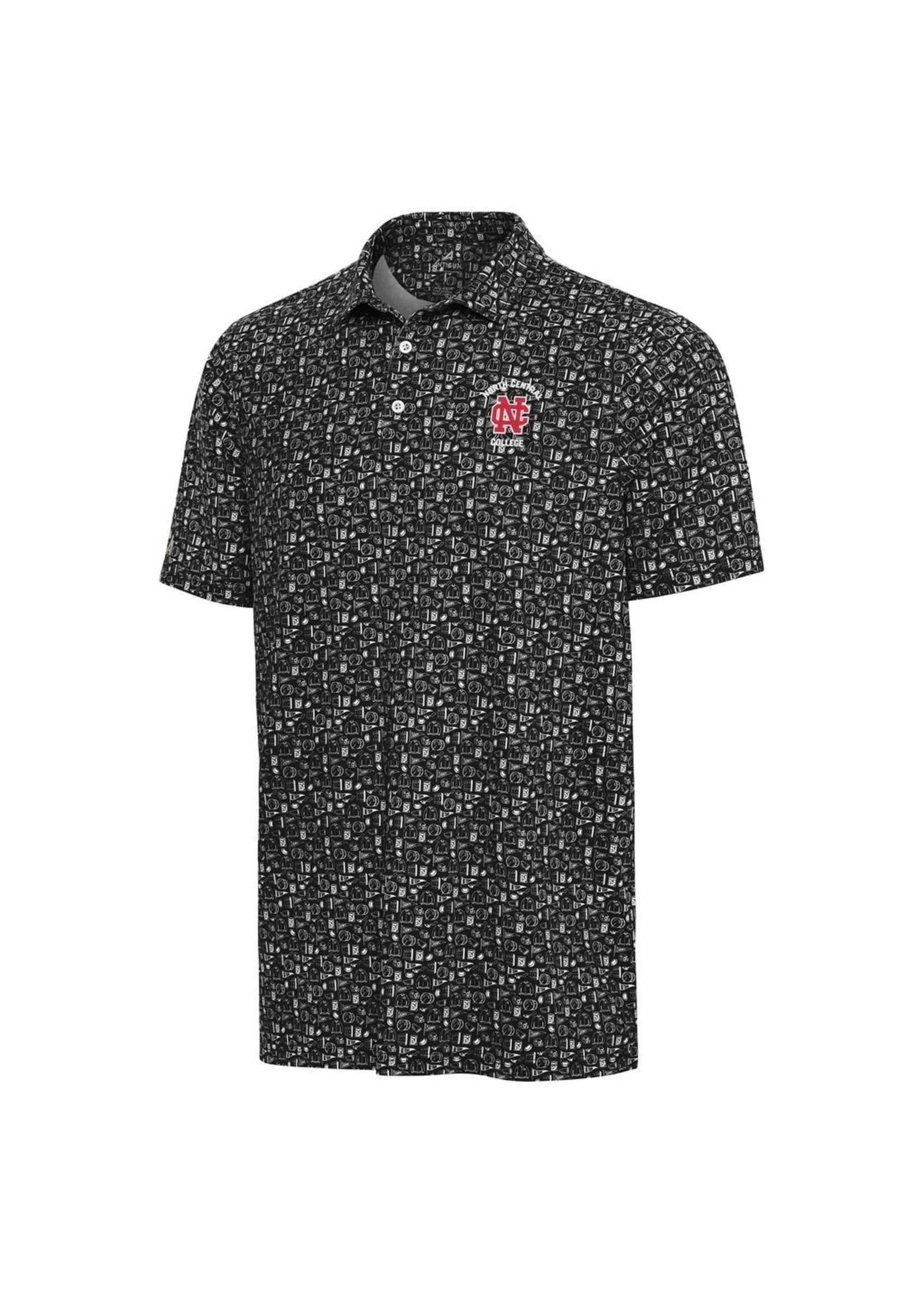 Antigua Antigua University Polo Black/ White