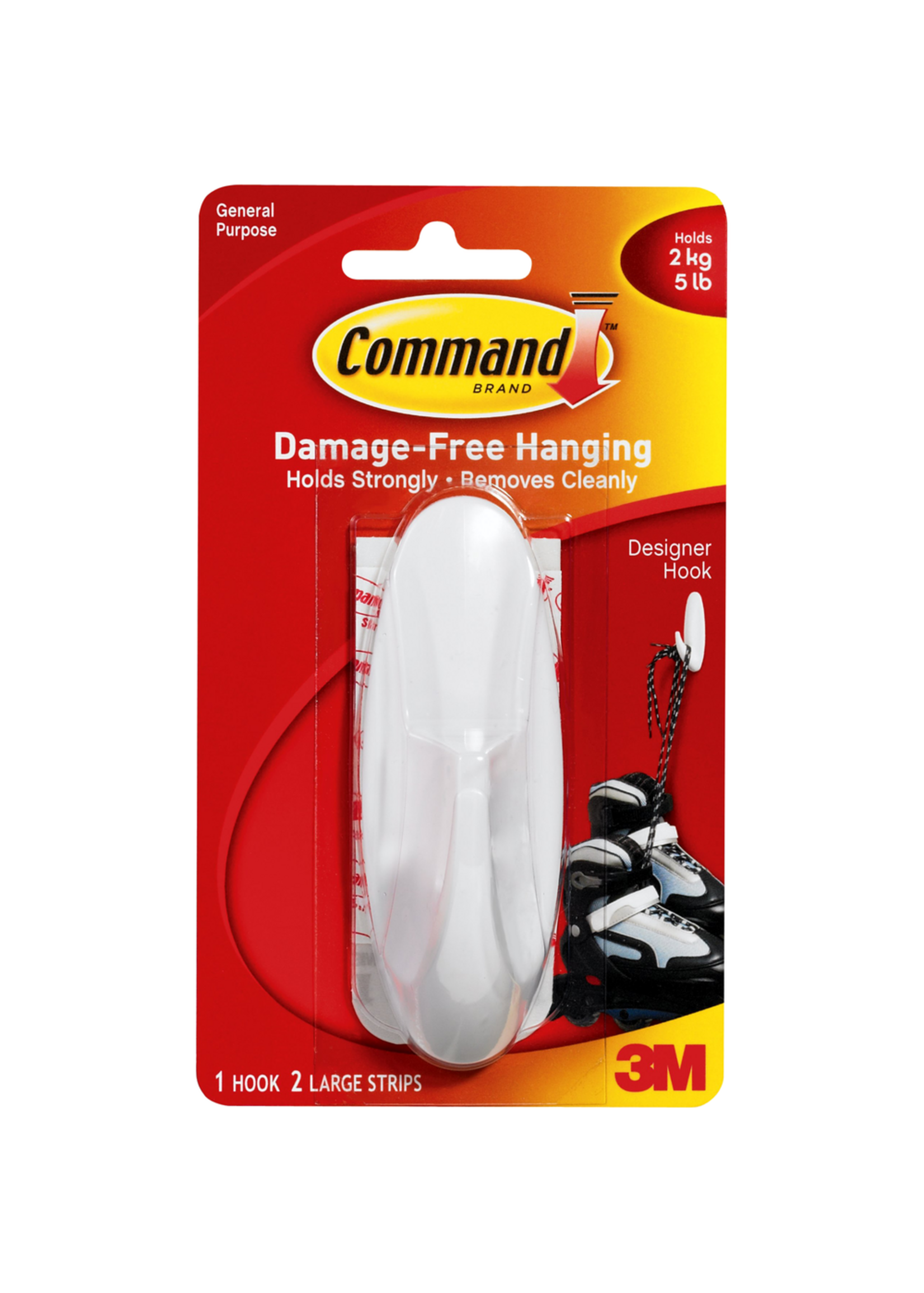 3M 3M Command Adhesive Designer Hook white large 1pk
