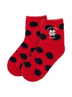 Zoozatz Zoozatz Youth Fuzzy Dot Socks Red w/ black dots-  Red w/ Black Polka dot