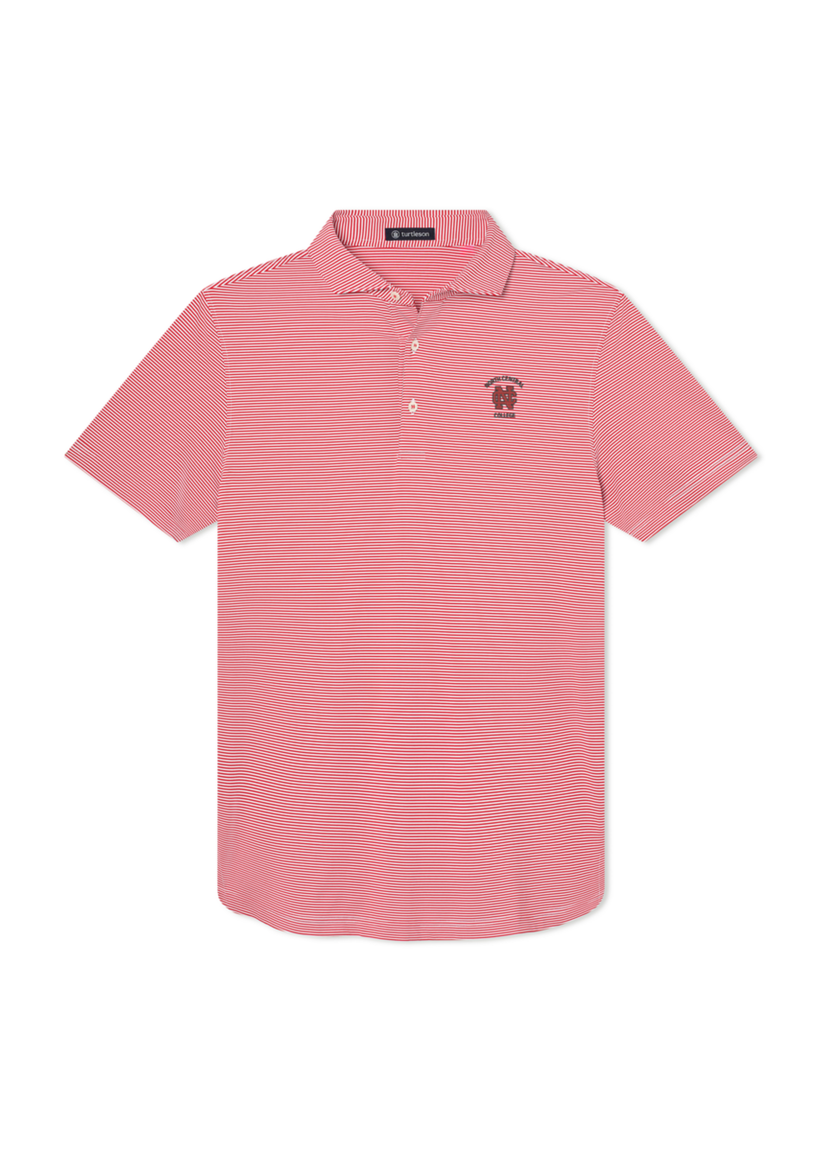 Turtleson Turtleson Collier Stripe Polo Cardinal