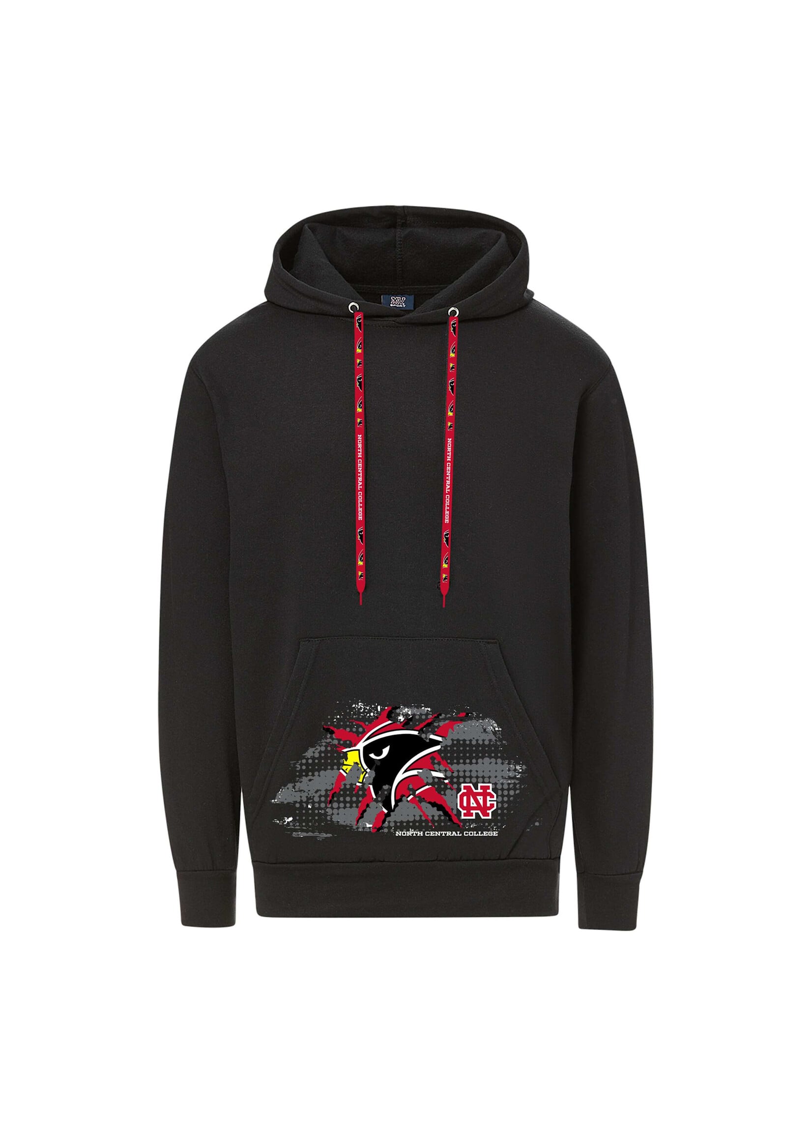 MV Sports MV Sports Fundamental Fleece Hood w/ pocket logo and cardinals lace