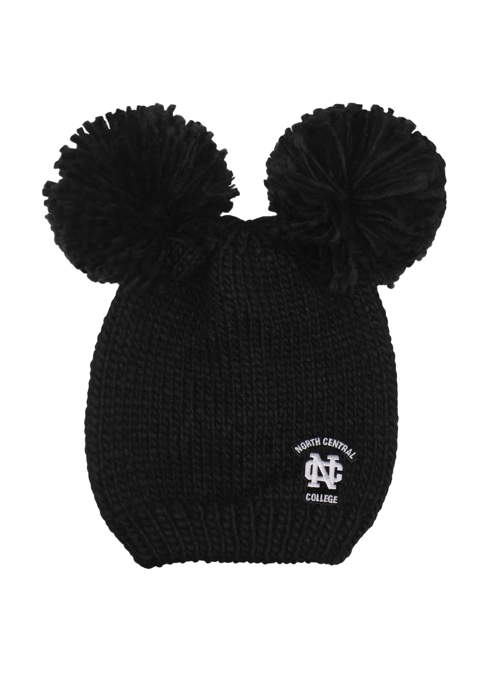 LogoFit LogoFit Leia Double Pom Knit Hat - Black