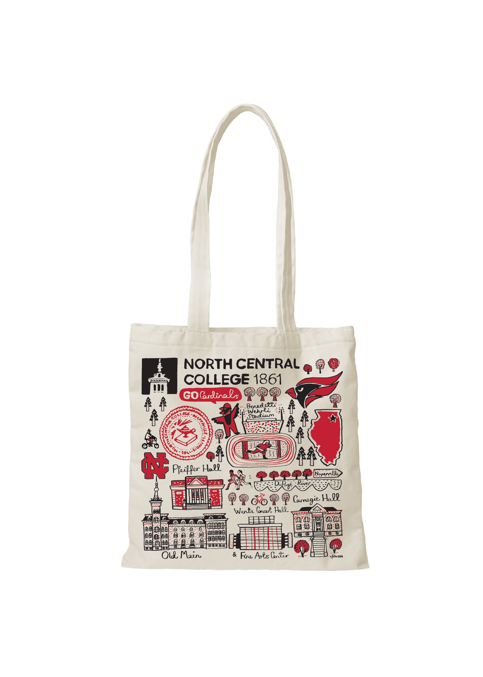 Julia Gash North Central College Canvas Tote - Julia Gash