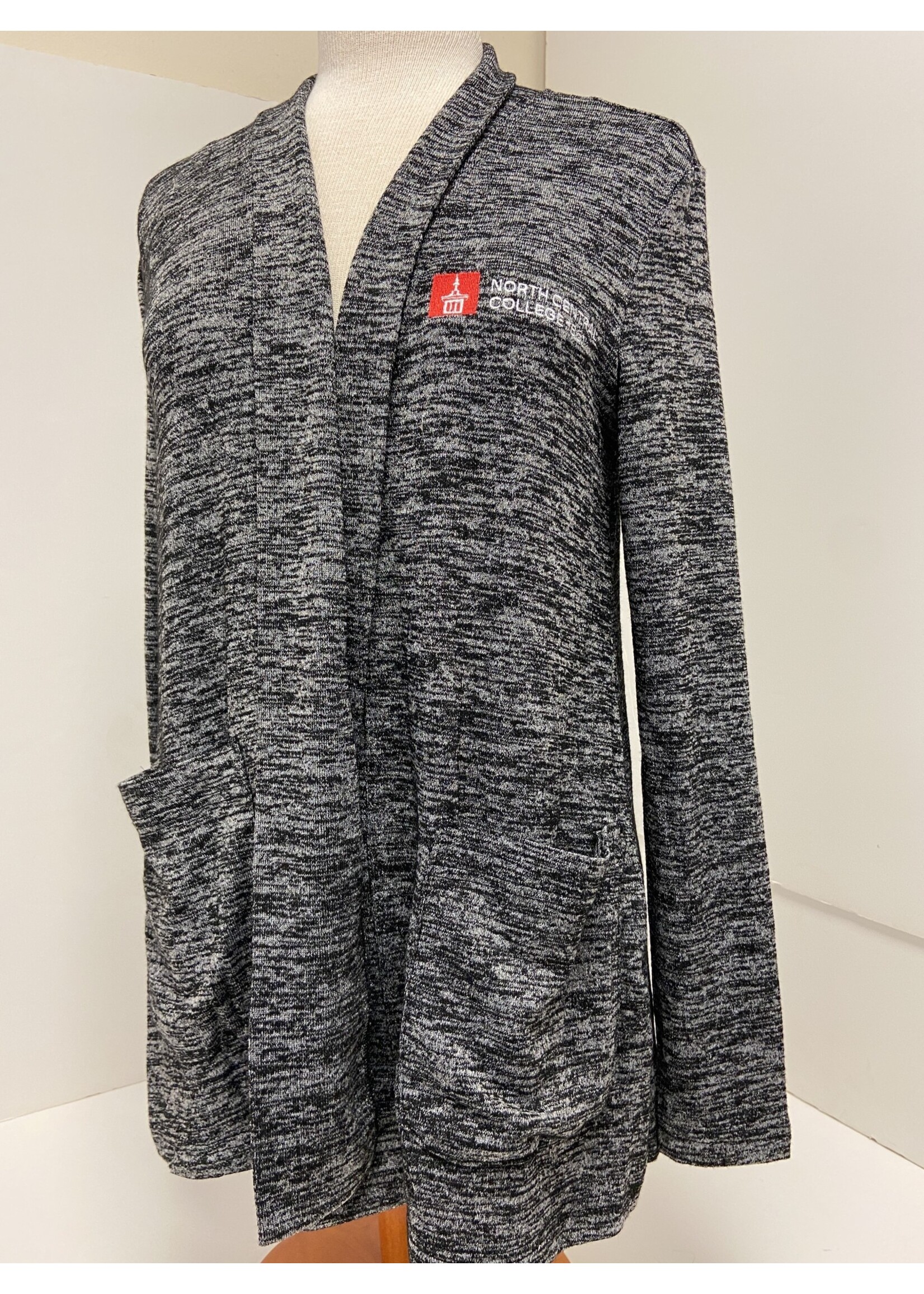 BAW North Central College Women's Cardigan w/ pockets - Old Main Logo