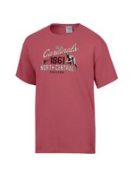 Comfort Wash Short Sleeve Football Crimson