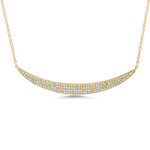 Jill Alberts Large Pave Diamond Crescent Necklace