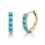Jill Alberts Composite Turquoise Huggie Earring