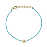 Jill Alberts Turquoise Silk Diamond Bracelet