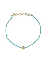 Jill Alberts Turquoise Silk Diamond Bracelet