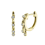 Jill Alberts Diamond Bezel Huggie Earrings