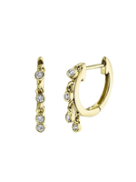 Jill Alberts Diamond Bezel Huggie Earrings