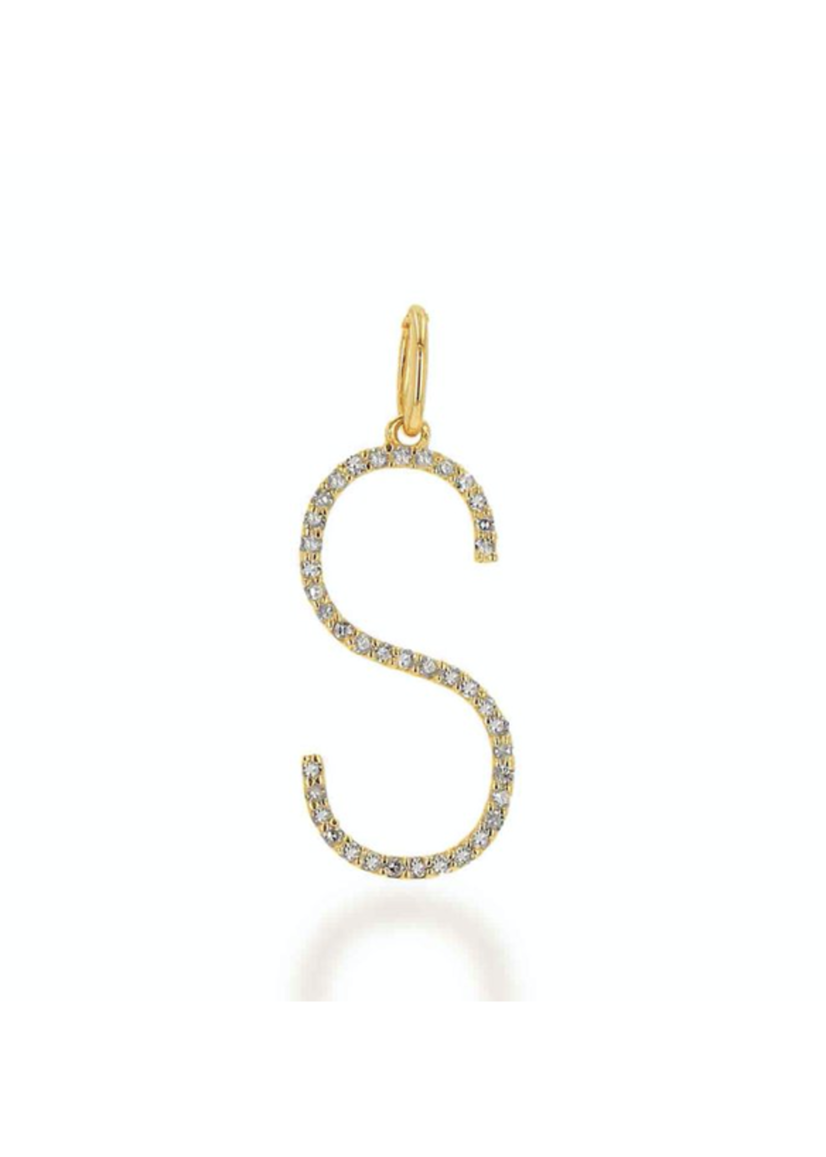 Rachel Reid  Oversized Diamond Letter Charm