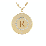 Rachel Reid Personalized Diamond Disc Necklace