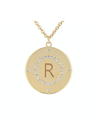 Rachel Reid Personalized Diamond Disc Necklace
