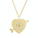 Rachel Reid Personalized Heart & Arrow Necklace