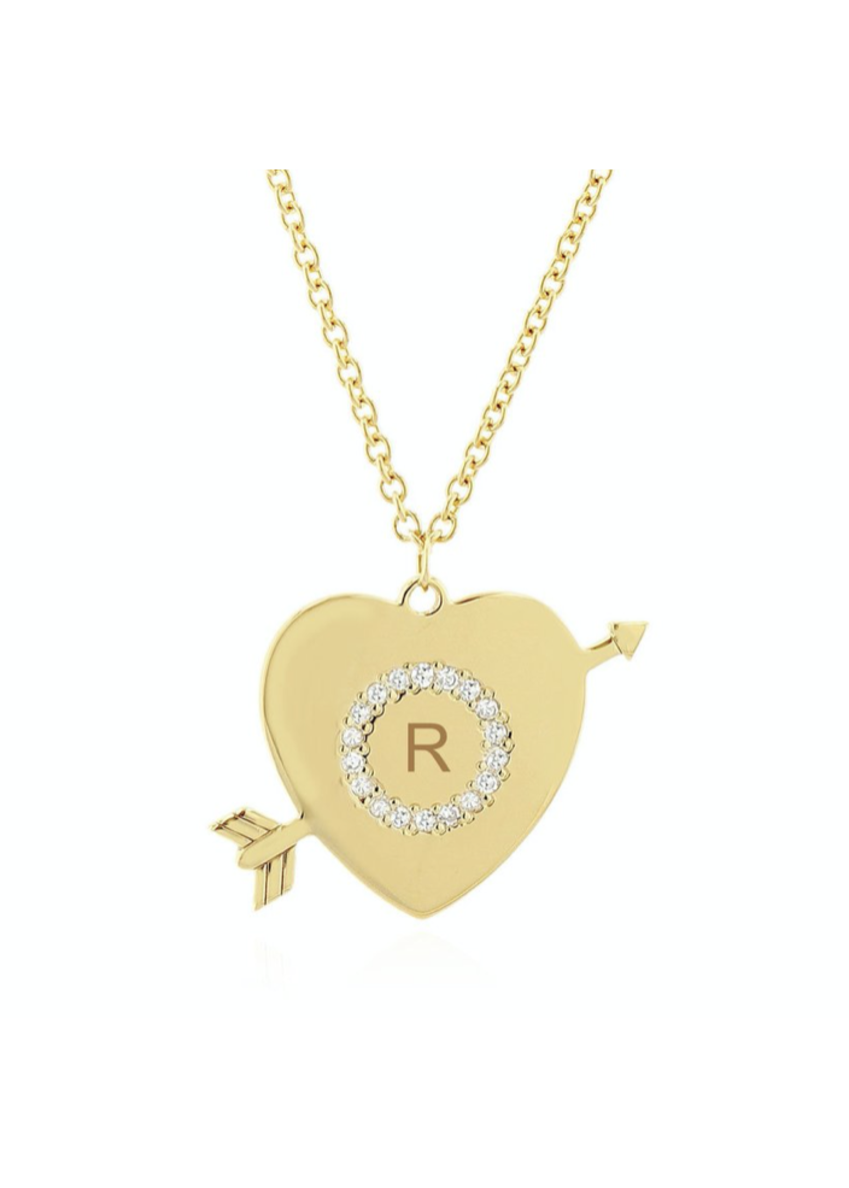 Rachel Reid Personalized Heart & Arrow Necklace