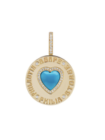 Have a Heart Turquoise Coin Heart Charm