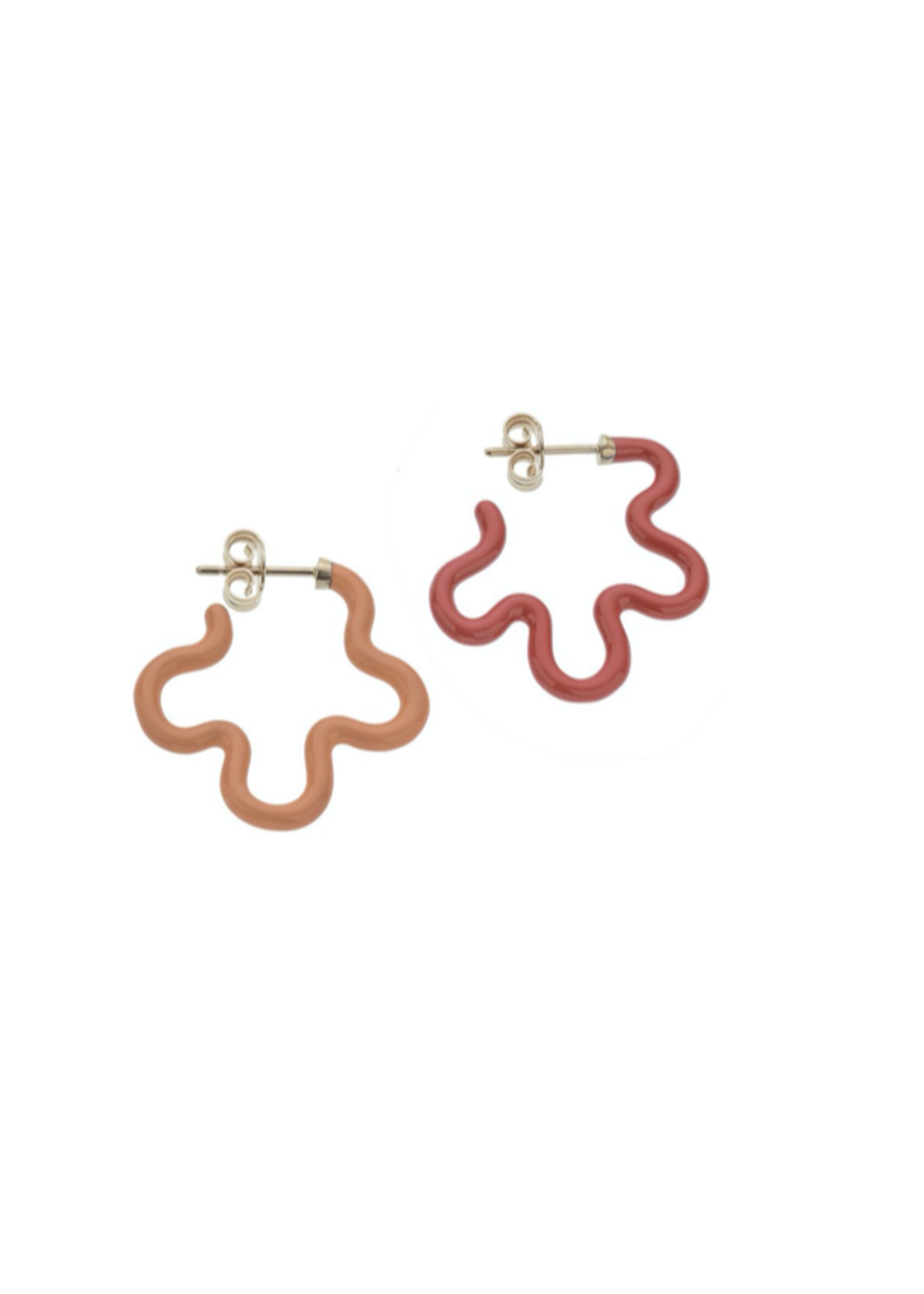 Bea Bongiasca Coral & Hot Pink Flower Power Earrings