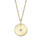 Jill Alberts Diamond Star Disc Necklace