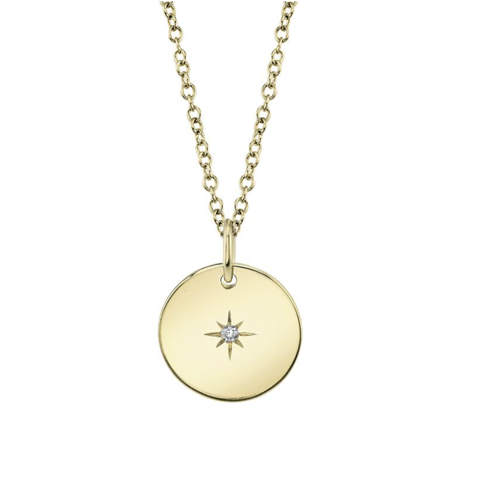 Jill Alberts Diamond Star Disc Necklace