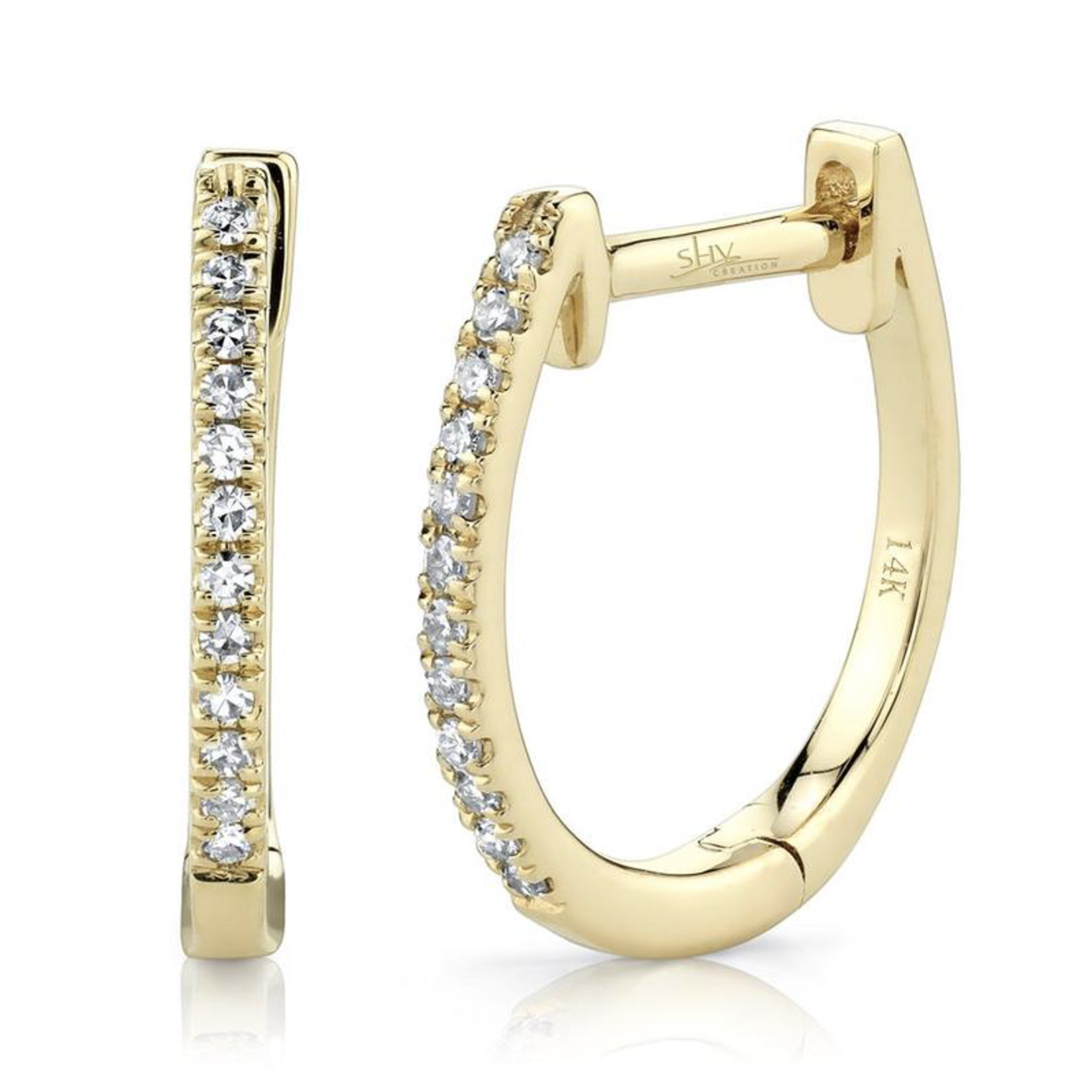 Jill Alberts Diamond Huggie Earrings
