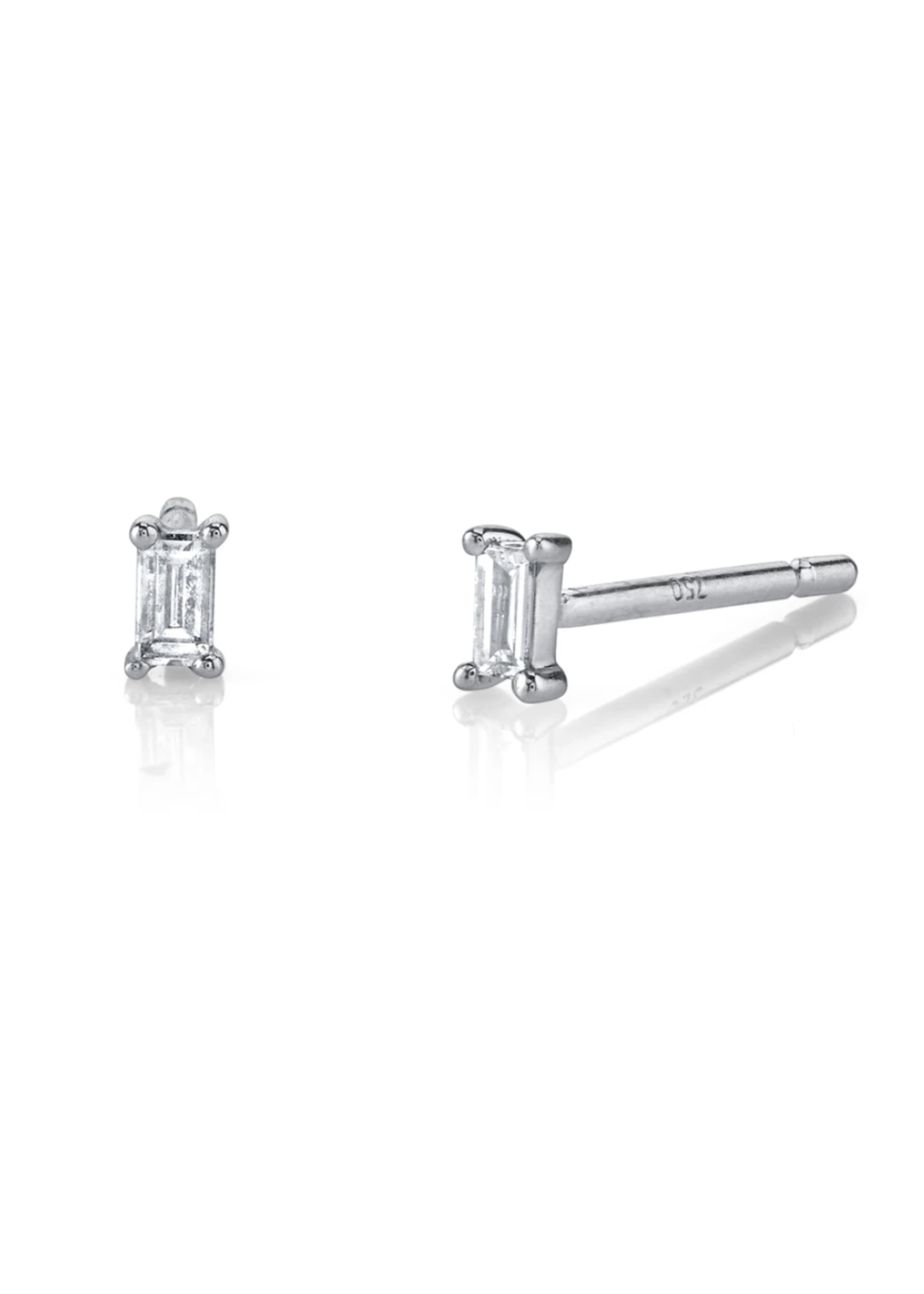 Borgioni Single Baguette Stud Earring