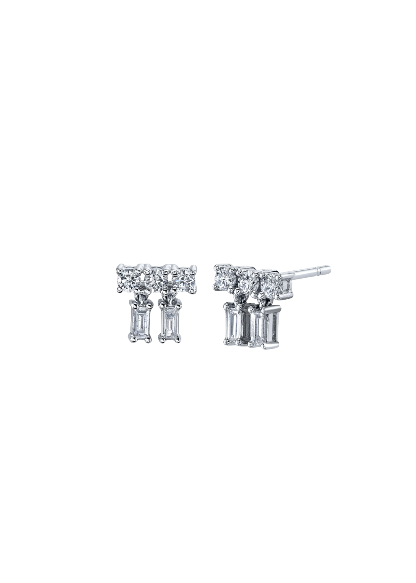 Borgioni Diamond Drop Stud Earrings