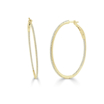 Jill Alberts Diamond Skinny Hoop Earrings