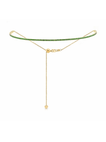 Jill Alberts Emerald Tennis Choker Necklace