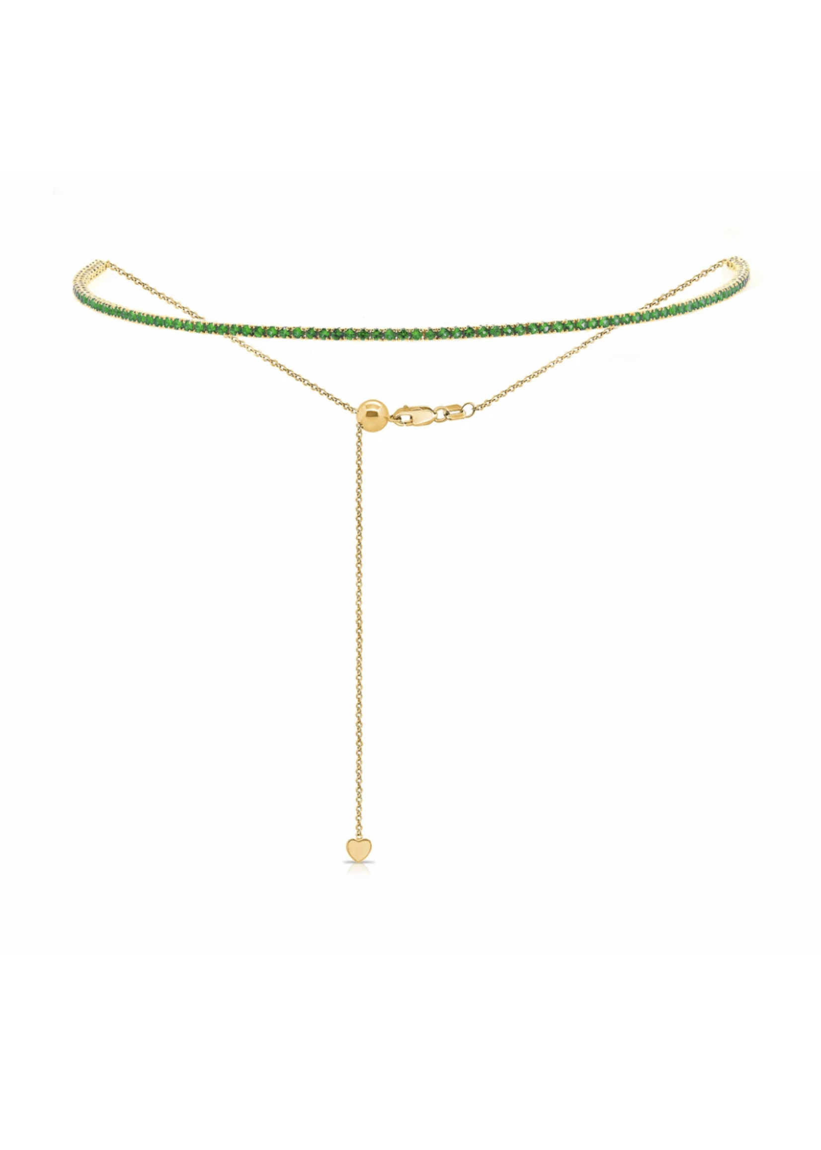 Jill Alberts Emerald Adjustable Tennis Choker Necklace