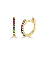 Jill Alberts Rainbow Sapphire Huggie Earrings
