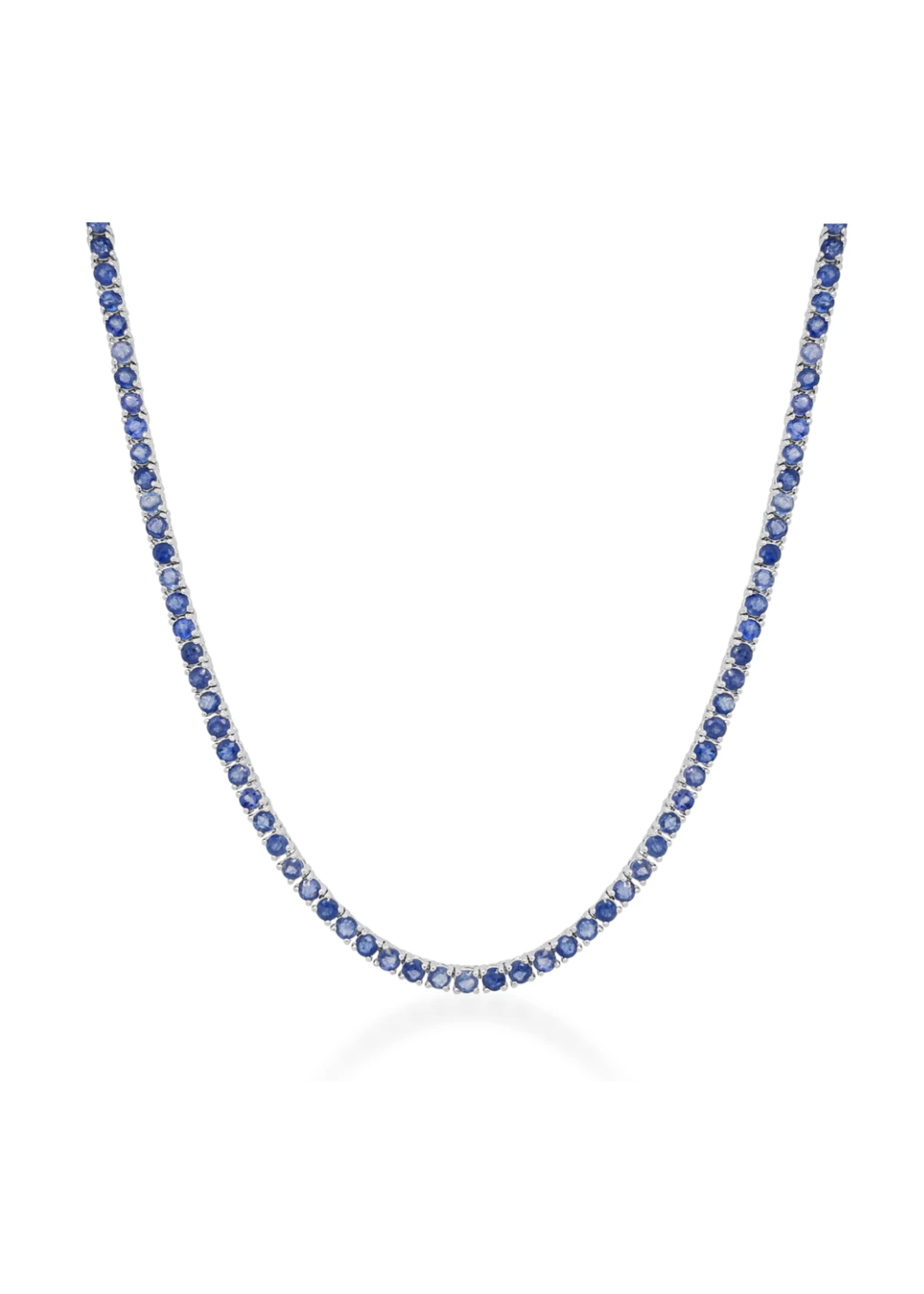 Jill Alberts Blue Sapphire Tennis Necklace