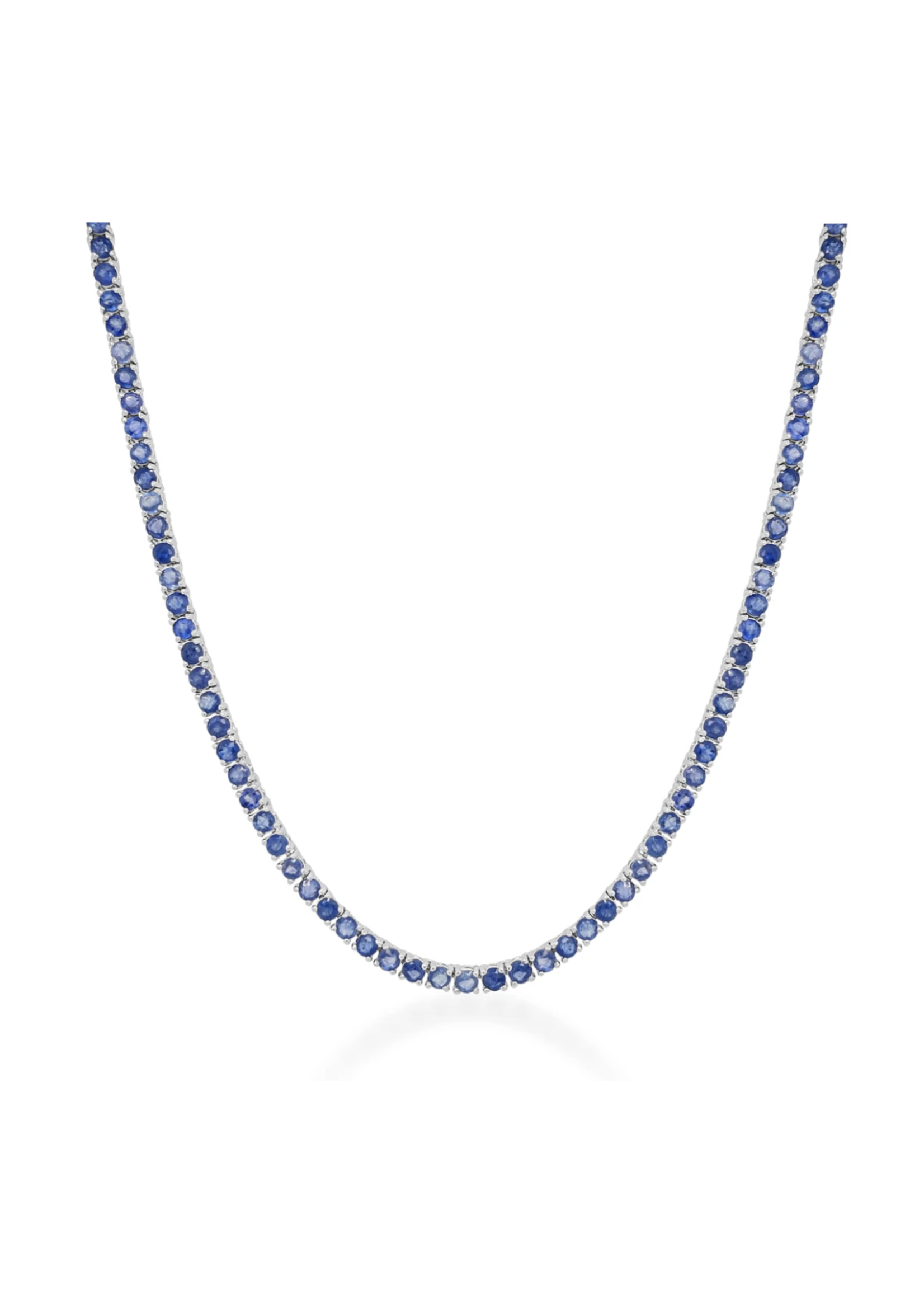 20ct Adjustable Tanzanite Tennis Line Necklace In | Proxibid