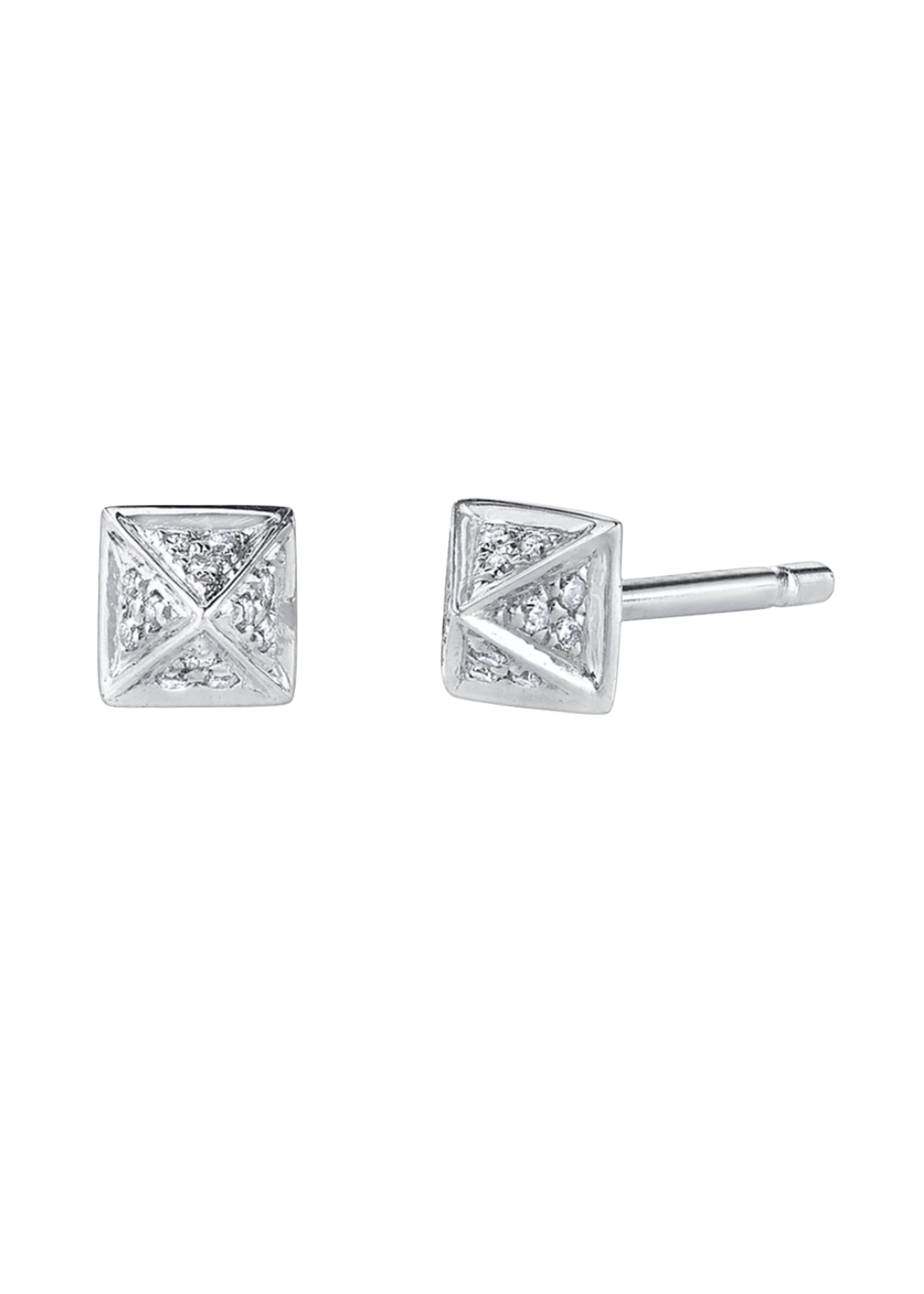 PAVE DIAMOND PYRAMID STUDS