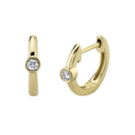 Jill Alberts Diamond Bezel Huggie Earrings