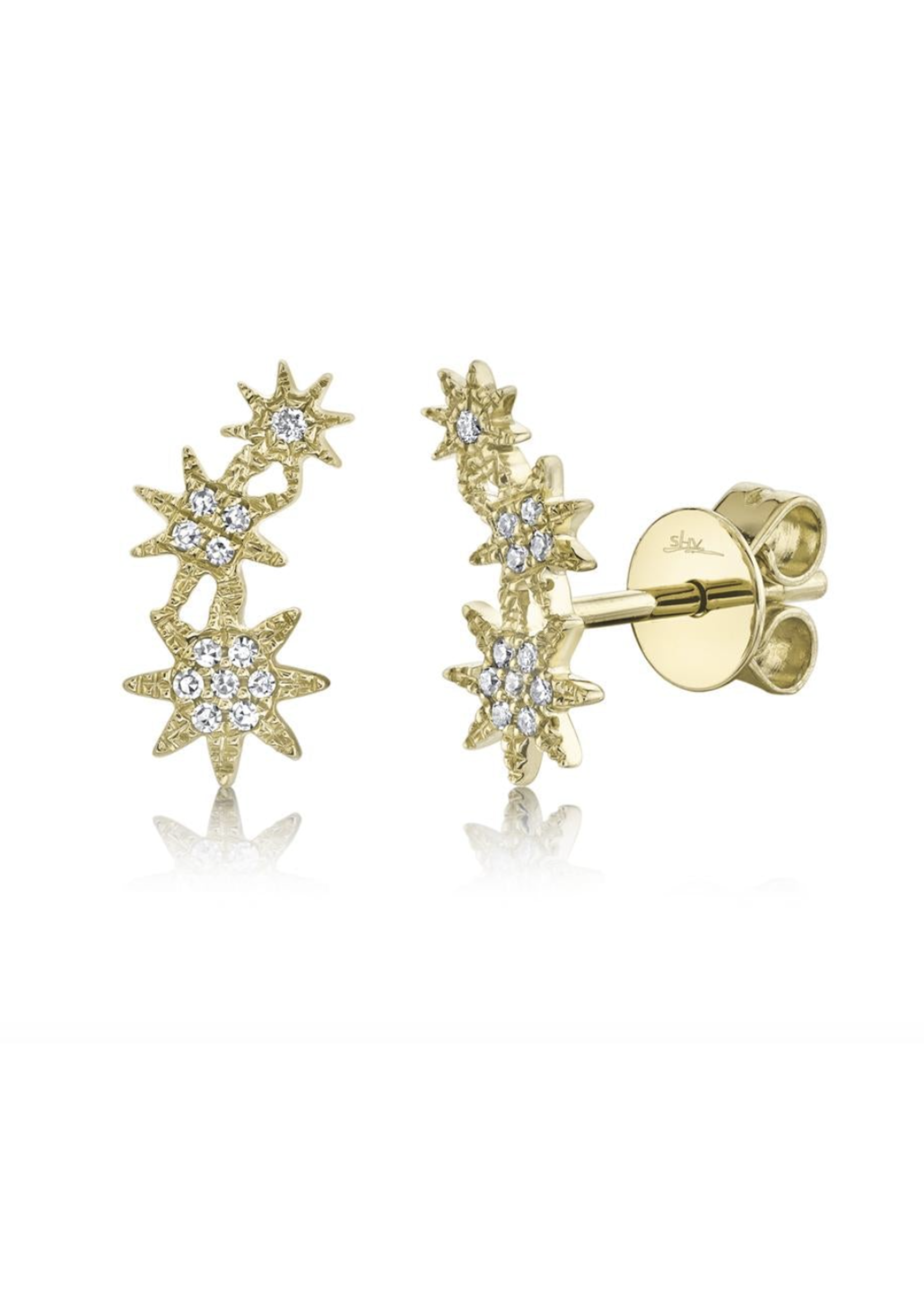 Jill Alberts Diamond Star Stud Earrings