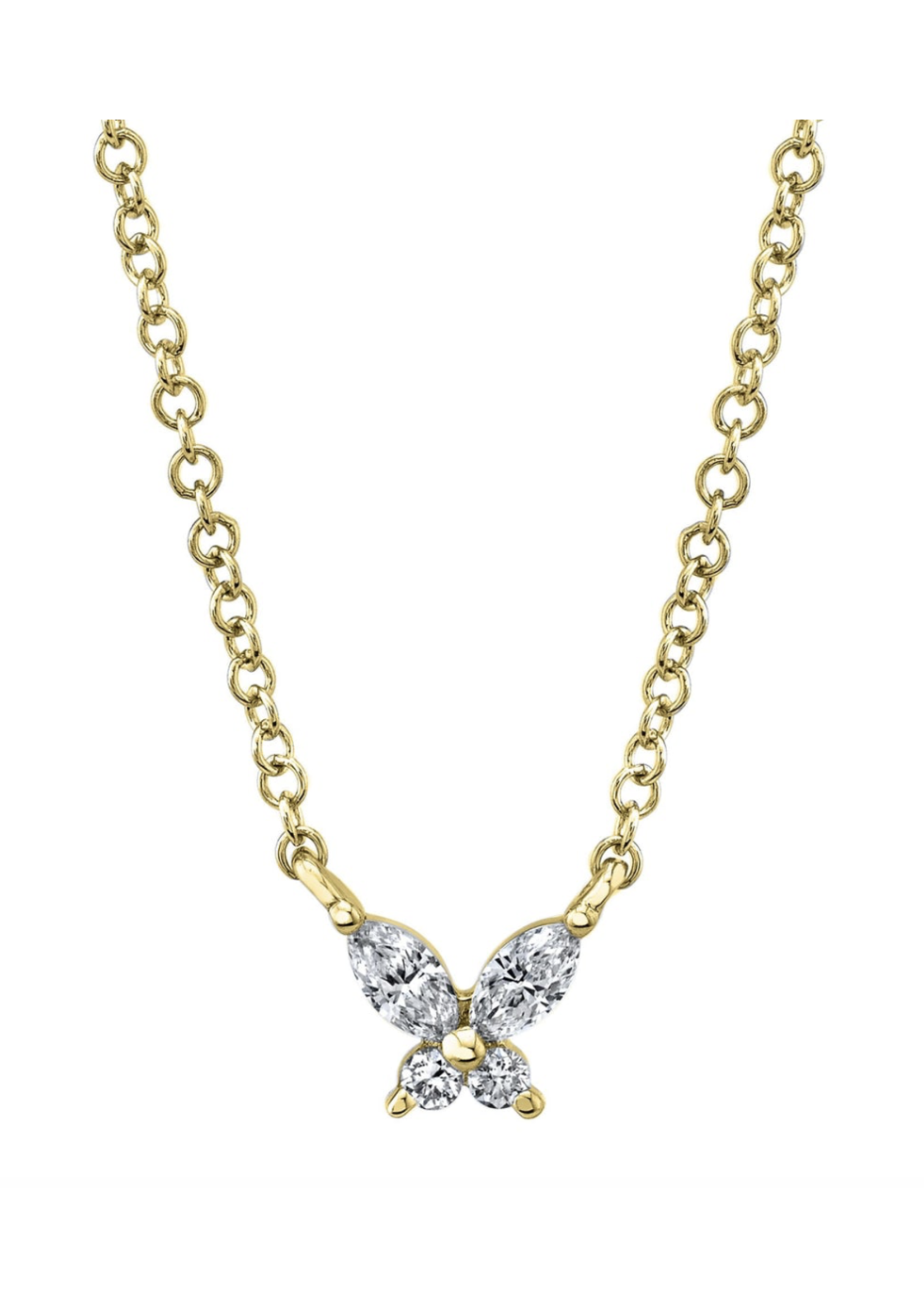 Jill Alberts Diamond Butterfly Necklace