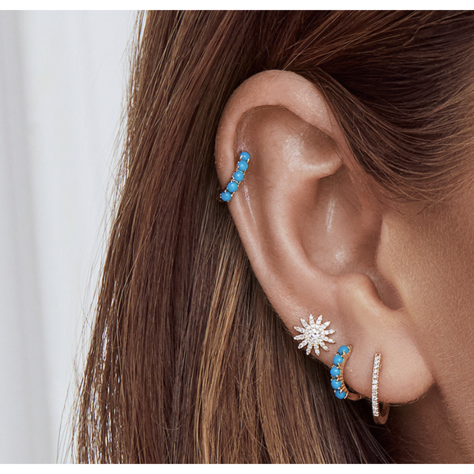 Jill Alberts Diamond Huggie Earrings