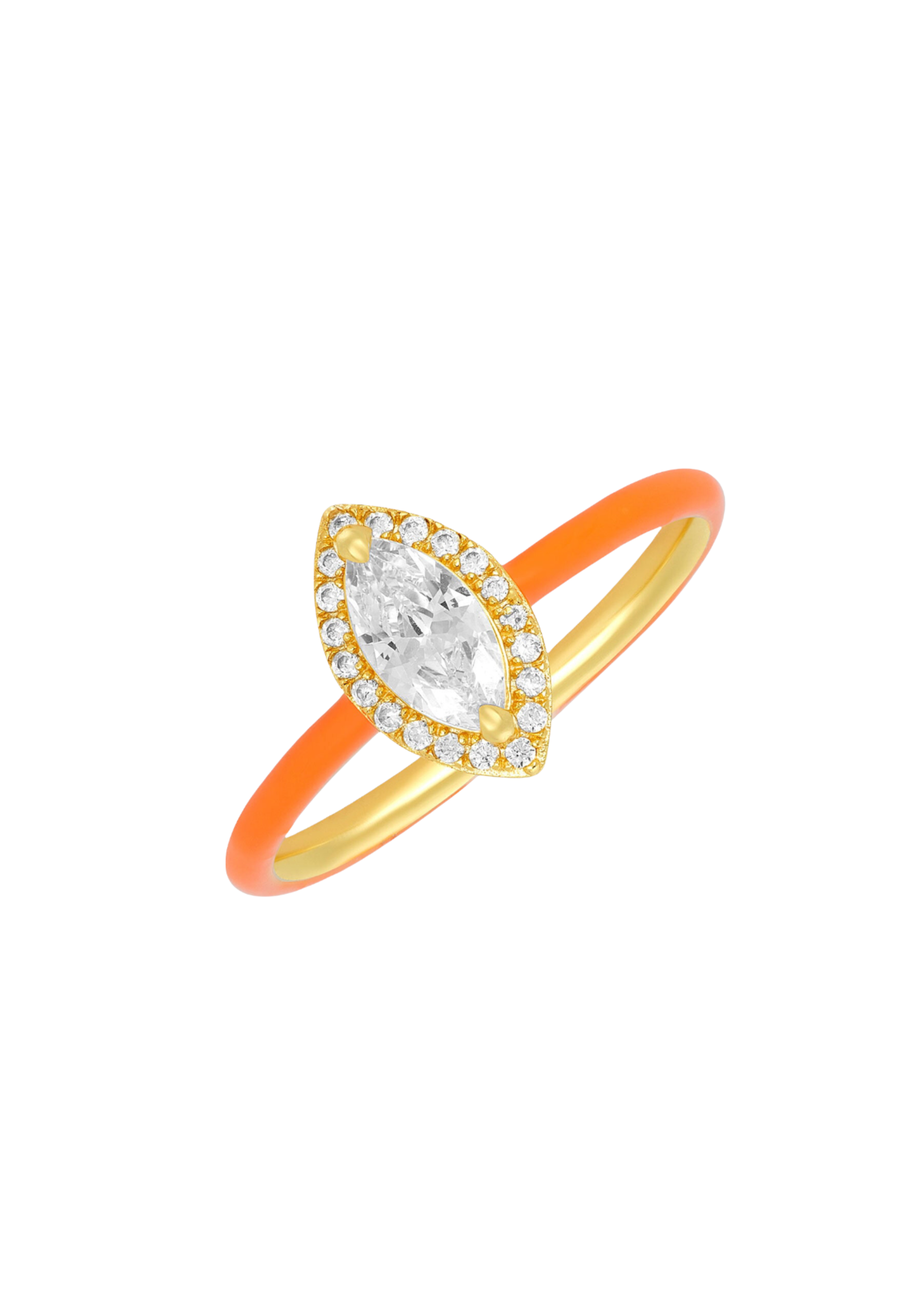 Melinda Maria Orange Crush Enamel Ring