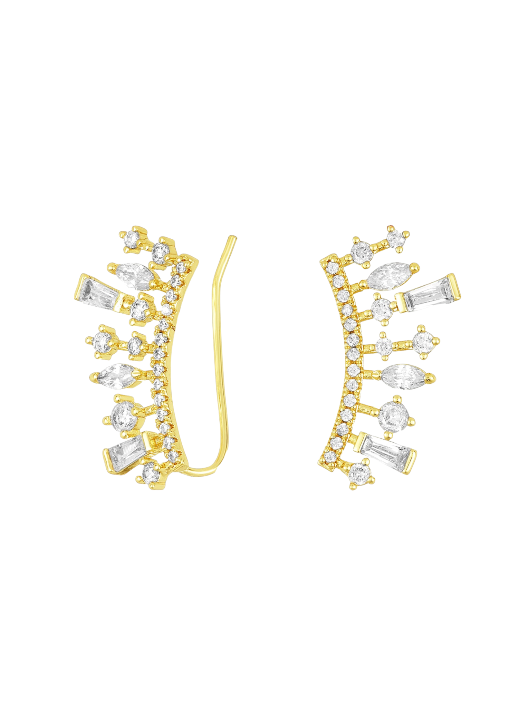 Melinda Maria Gold & White Diamonds Ear Crawler