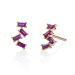 Borgioni Ruby Baguette Stud Earrings