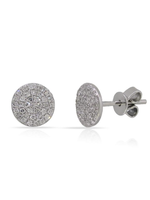 Jill Alberts 14k WG Round Diamond Stud Earrings 0.21cts