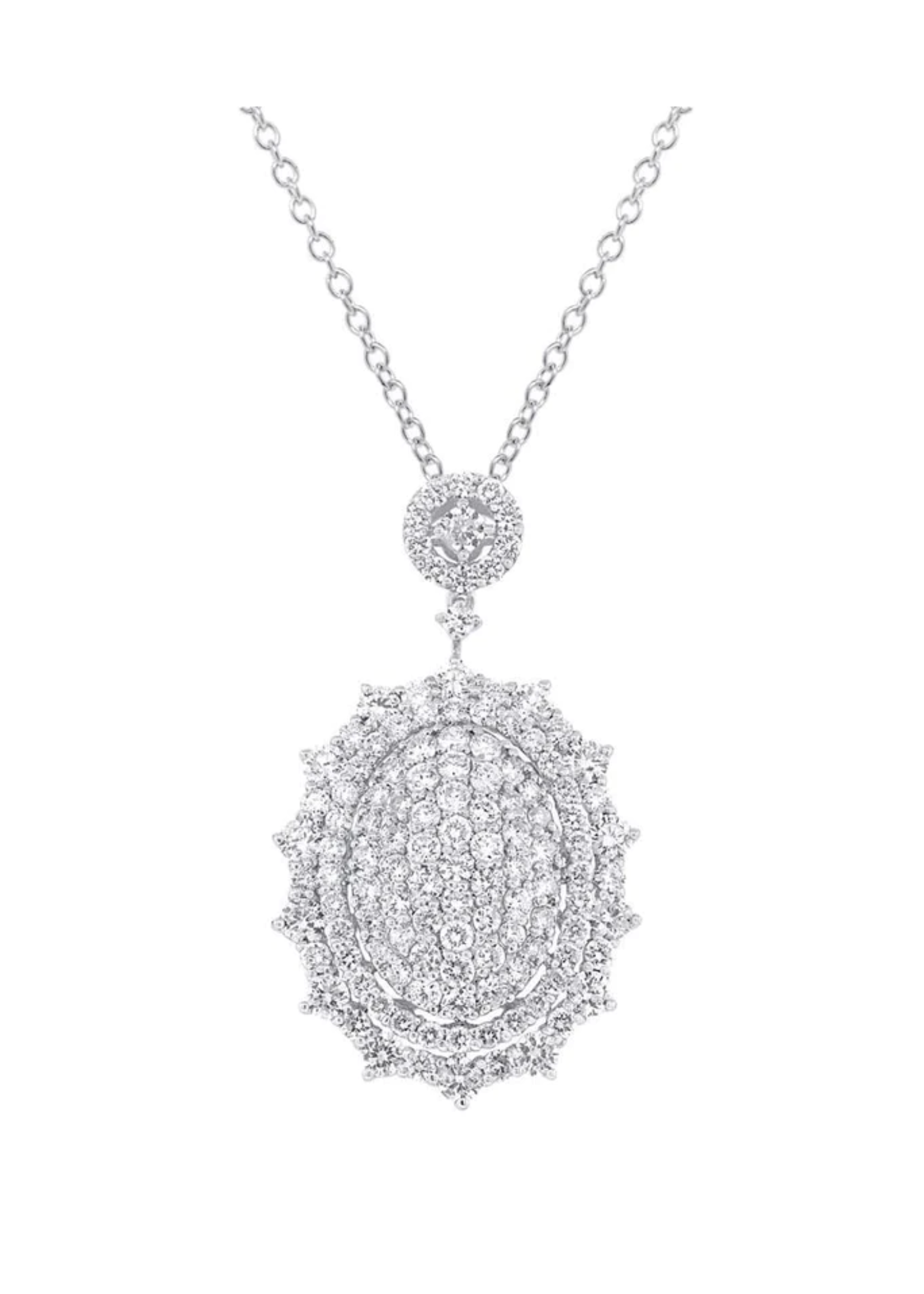 Jill Alberts 18k WG Diamond Pave Necklace