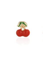 Rachel Reid SIngle Mini Cherry Enamel Stud Earring